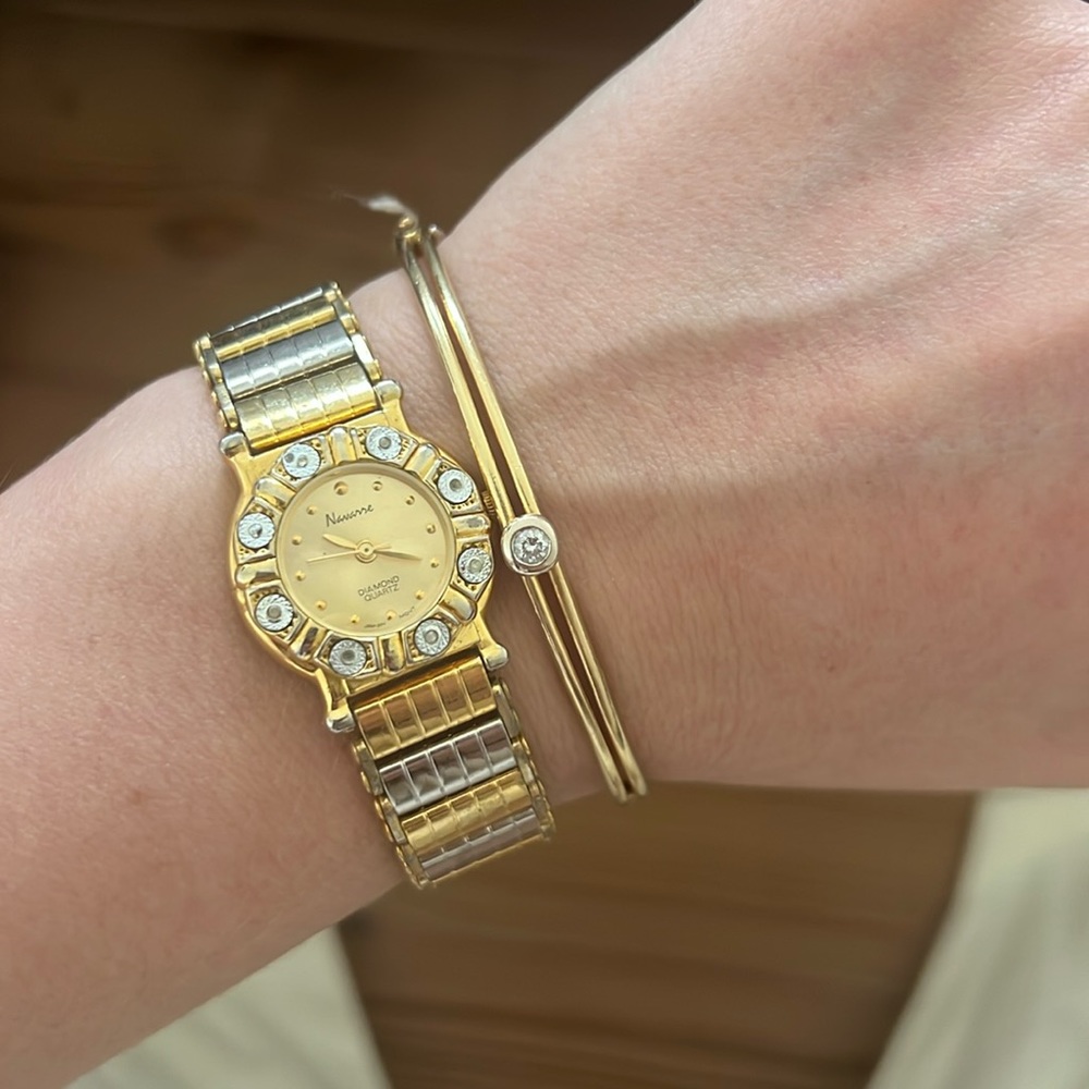 Vintage watch diamond quartz